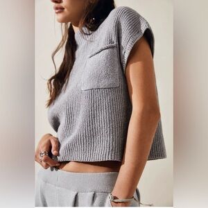 NEW FREE PEOPLE - Oversized Ribbed Mock Neck Spring/Summer Sweater Top